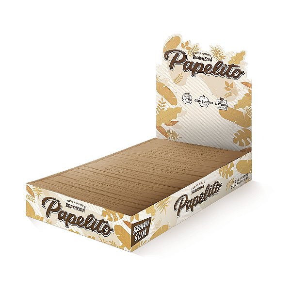 Seda Papelito Brown Slim Mini Size Display Com 25 Un